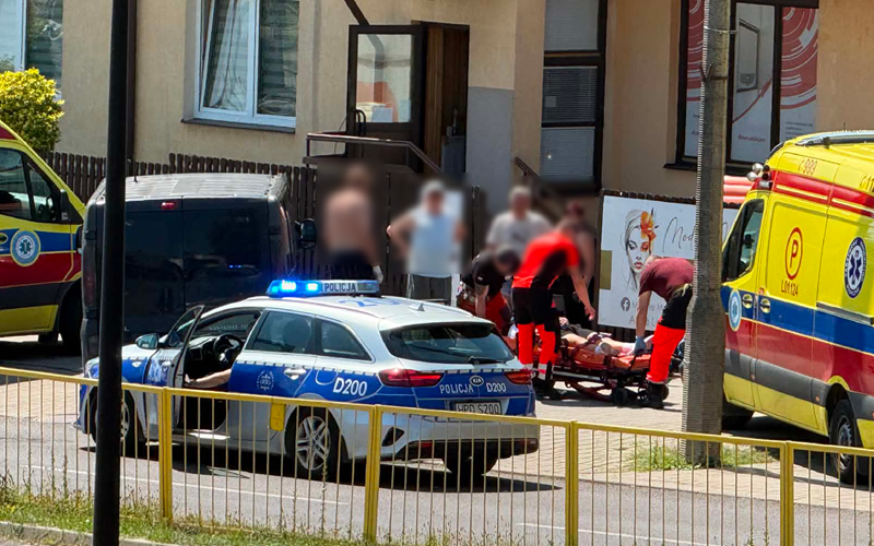 Niebezpieczne zderzenie na chodniku